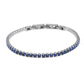 Bracciale Uomo in acciaio con cristalli blu | Rohome | Rohome