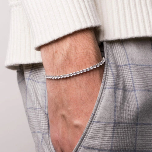 Bracciale Uomo in acciaio con cristalli | Rohome | Rohome