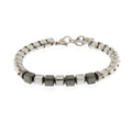 Bracciale Uomo in acciaio con dadini neri | Rohome | Rohome