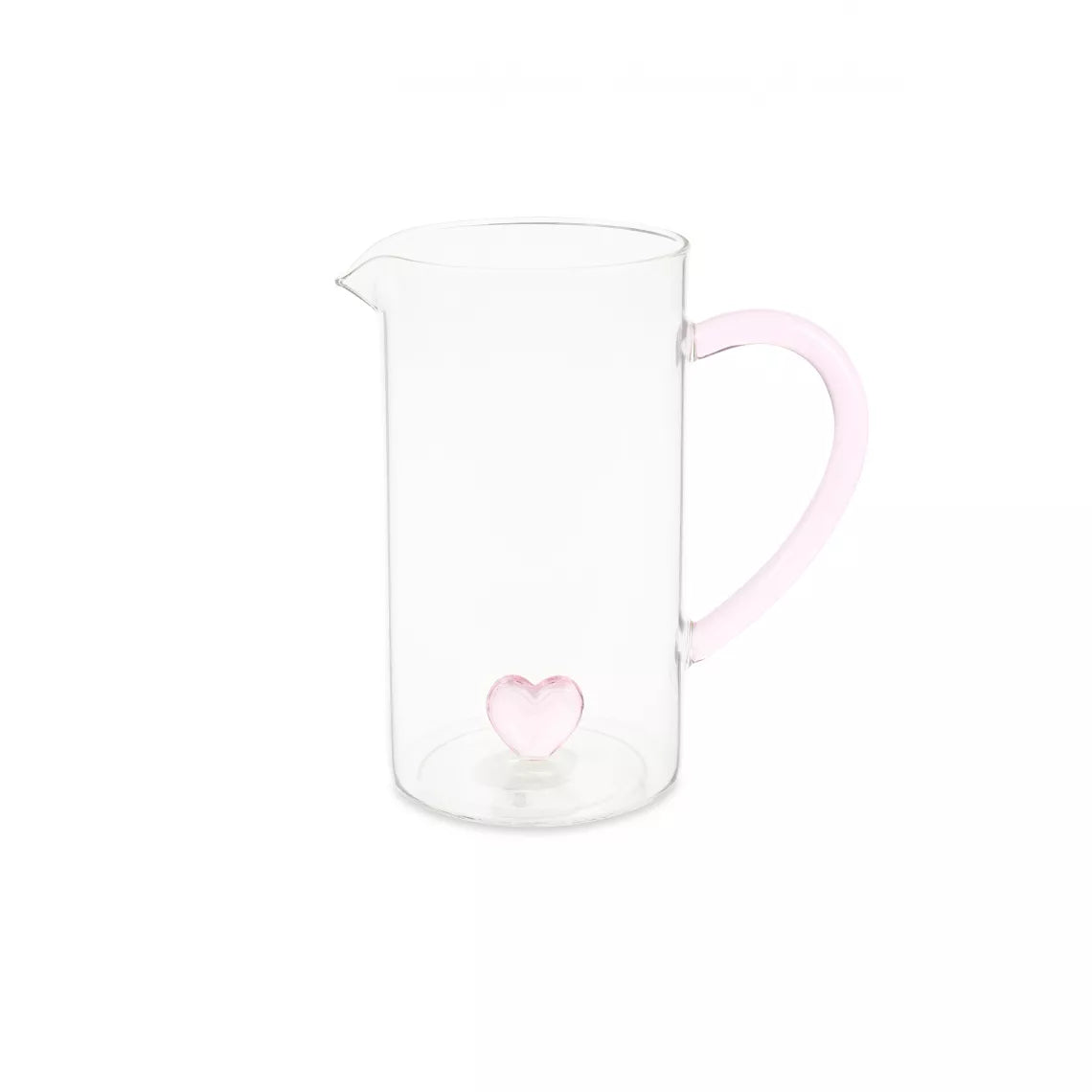 Caraffa in vetro con decoro cuore interno 3d | rohome