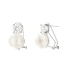 Orecchini in Argento con perla bianca e cristallo| Rohome