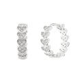 Orecchini in Argento con cuori zirconi | Rohome