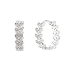Orecchini in Argento con cuori zirconi | Rohome