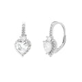 Orecchini in Argento con cuore trasparente e zirconi | Rohome