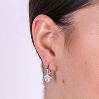 Orecchini in Argento con cuore trasparente e zirconi | Rohome