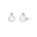 Orecchini in Argento con perla bianca a lobo grande | Rohome