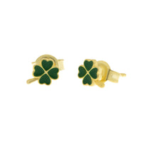 Orecchini in Argento con quadrifoglio a lobo | Rohome