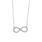 Collana in Argento simbolo infinito con zirconi  | Rohome