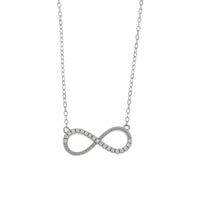 Collana in Argento simbolo infinito con zirconi  | Rohome