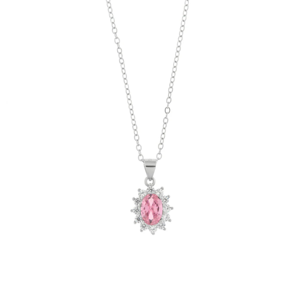 Collana in Argento con zirconi trasparente e rosa | Rohome