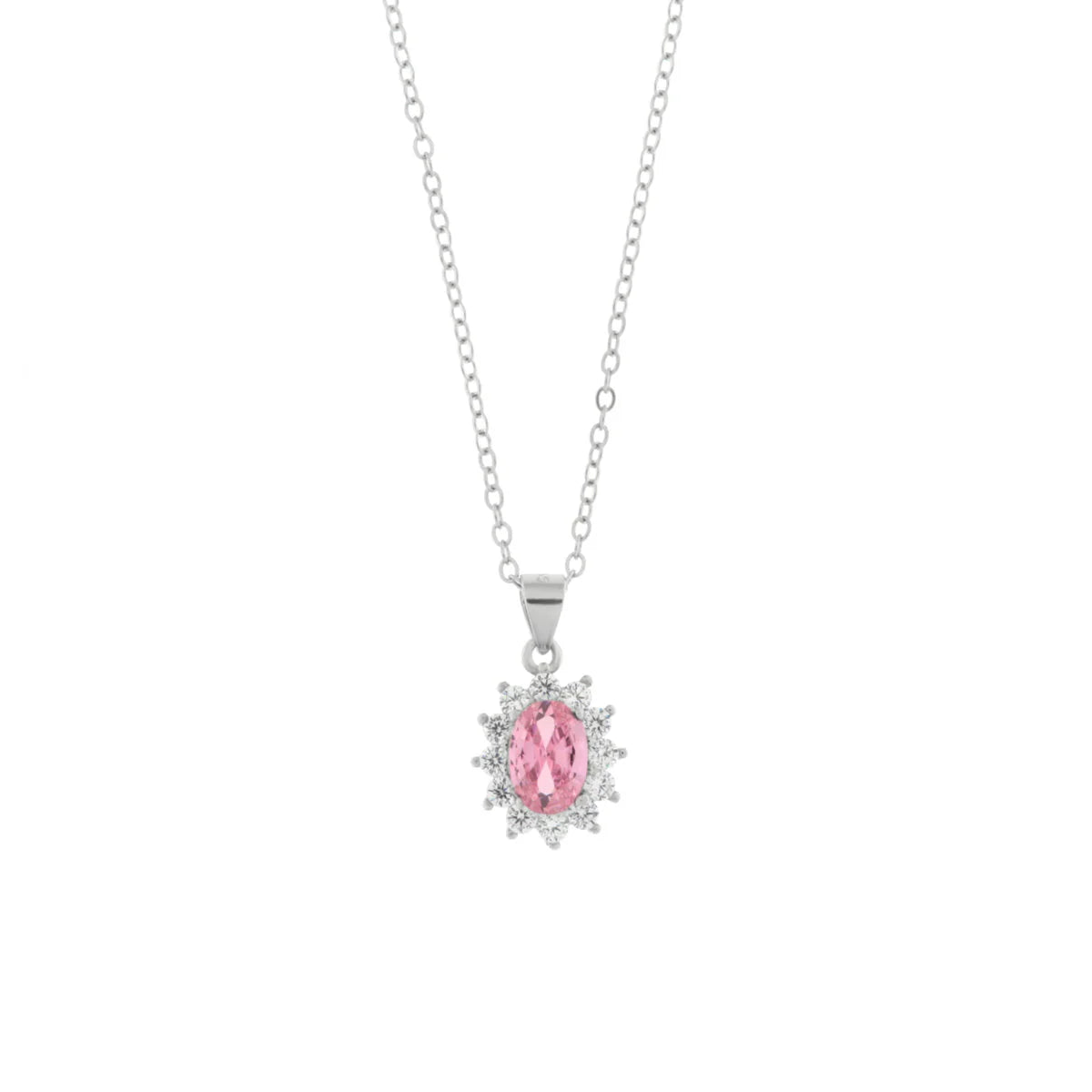 Collana in Argento con zirconi trasparente e rosa | Rohome