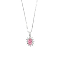 Collana in Argento con zirconi trasparente e rosa | Rohome