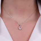 Collana in Argento con zirconi trasparente e rosa | Rohome