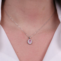 Collana in Argento con zirconi trasparente e rosa | Rohome