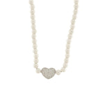 Collana in Argento con perle e ciondolo cuore | Rohome