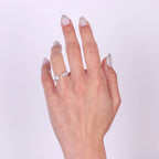Anello in Argento con zirconi e cuore trasparente | Rohome