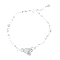 Bracciale in argento con ciondolo Sicilia e zirconi | Rohome