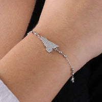 Bracciale in argento con ciondolo Sicilia e zirconi | Rohome