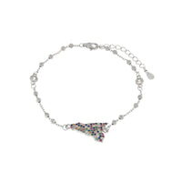 Bracciale in argento con ciondolo Sicilia e zirconi colorati | Rohome