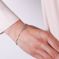 Bracciale in argento con ciondolo Sicilia e zirconi colorati | Rohome