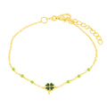 Bracciale in argento oro con ciondolo quadrifoglio | Rohome