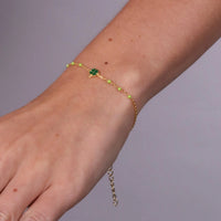 Bracciale in argento oro con ciondolo quadrifoglio | Rohome