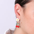 Orecchini in metallo con pendente ciliegia | Rohome