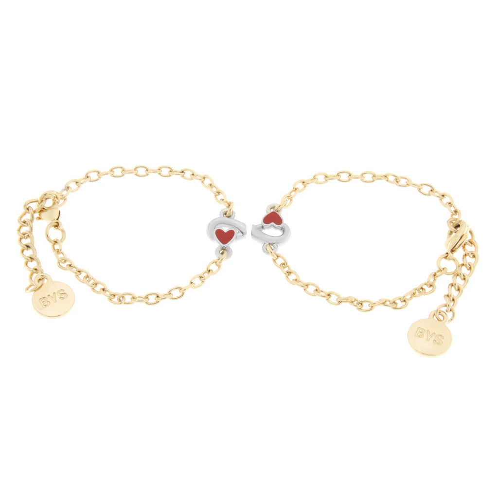 Set 2 bracciali in metallo con infinito e cuore | Rohome