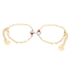 Set 2 bracciali in metallo con infinito e cuore | Rohome