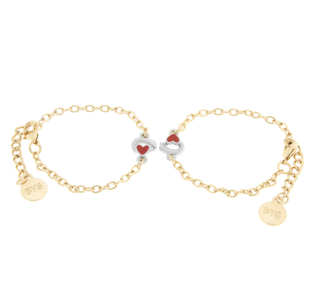 Set 2 bracciali in metallo con infinito e cuore | Rohome