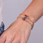 Set 2 bracciali in metallo con infinito e cuore | Rohome