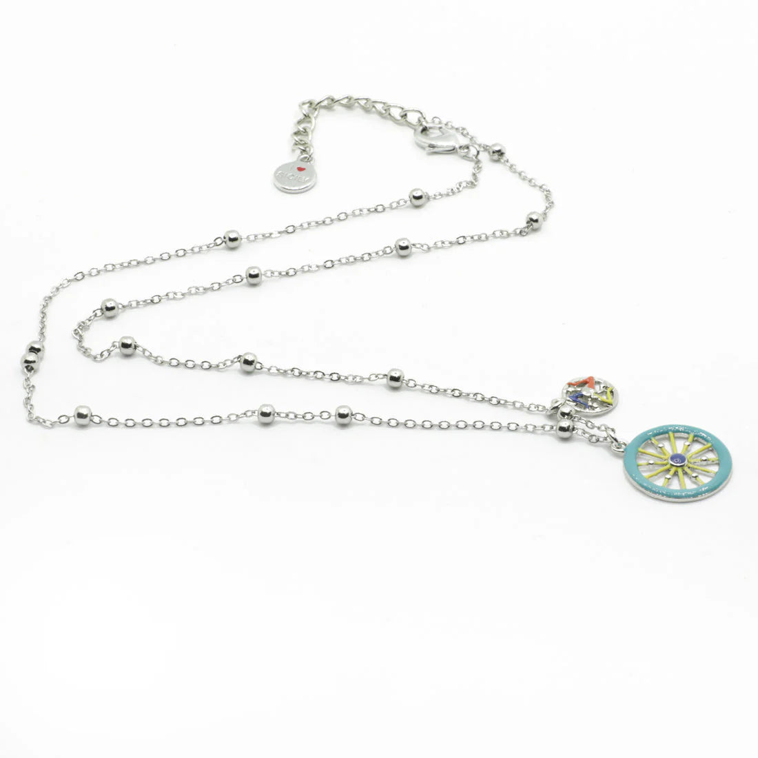 Collana in Metallo placcata argento con ruota carretto siciliano | Rohome