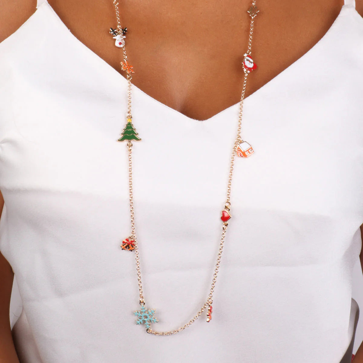 Collana in Metallo con pendenti natalizi |  Rohome