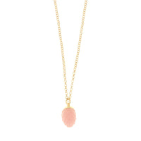 Collana in metallo con pendente pigna siciliana rosa| Rohome