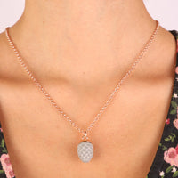 Collana in metallo con pendente pigna siciliana grigia | Rohome