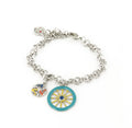 Bracciale in Metallo oro con charm ruota carretto siciliano | Rohome