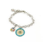 Bracciale in Metallo oro con charm ruota carretto siciliano | Rohome