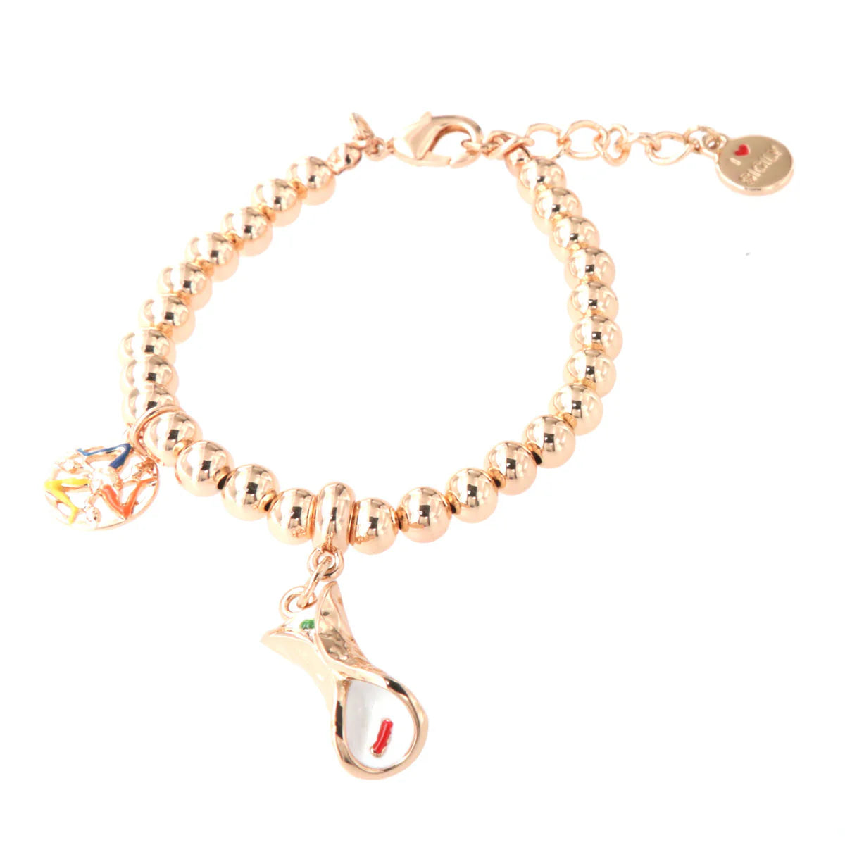 Bracciale in Metallo oro con charm cannolo siciliano | Rohome