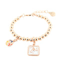 Bracciale in Metallo oro con charm trinacria | Rohome
