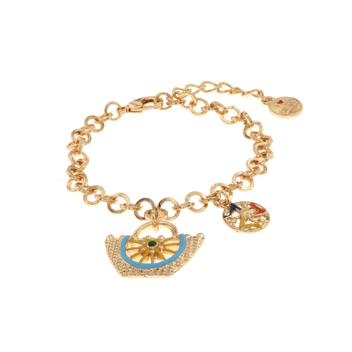 Bracciale in Metallo maglia a rolò con charm coffa siciliana | Rohome