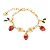 Bracciale in Metallo con pendenti fragole | Rohome