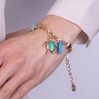 Bracciale in Metallo oro con pendente tartaruga | Rohome