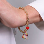 Bracciale in Metallo oro con charm testa di moro donna | Rohome