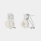 Orecchini in Argento con perla bianca e cristallo| Rohome