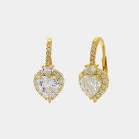 Orecchini in Argento a cuore con punto luce e zirconi | Rohome