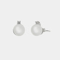 Orecchini in Argento con perla bianca a lobo grande | Rohome