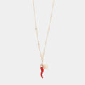 Collana in Argento placcata oro con corno portafortuna | Rohome