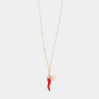 Collana in Argento placcata oro con corno portafortuna | Rohome
