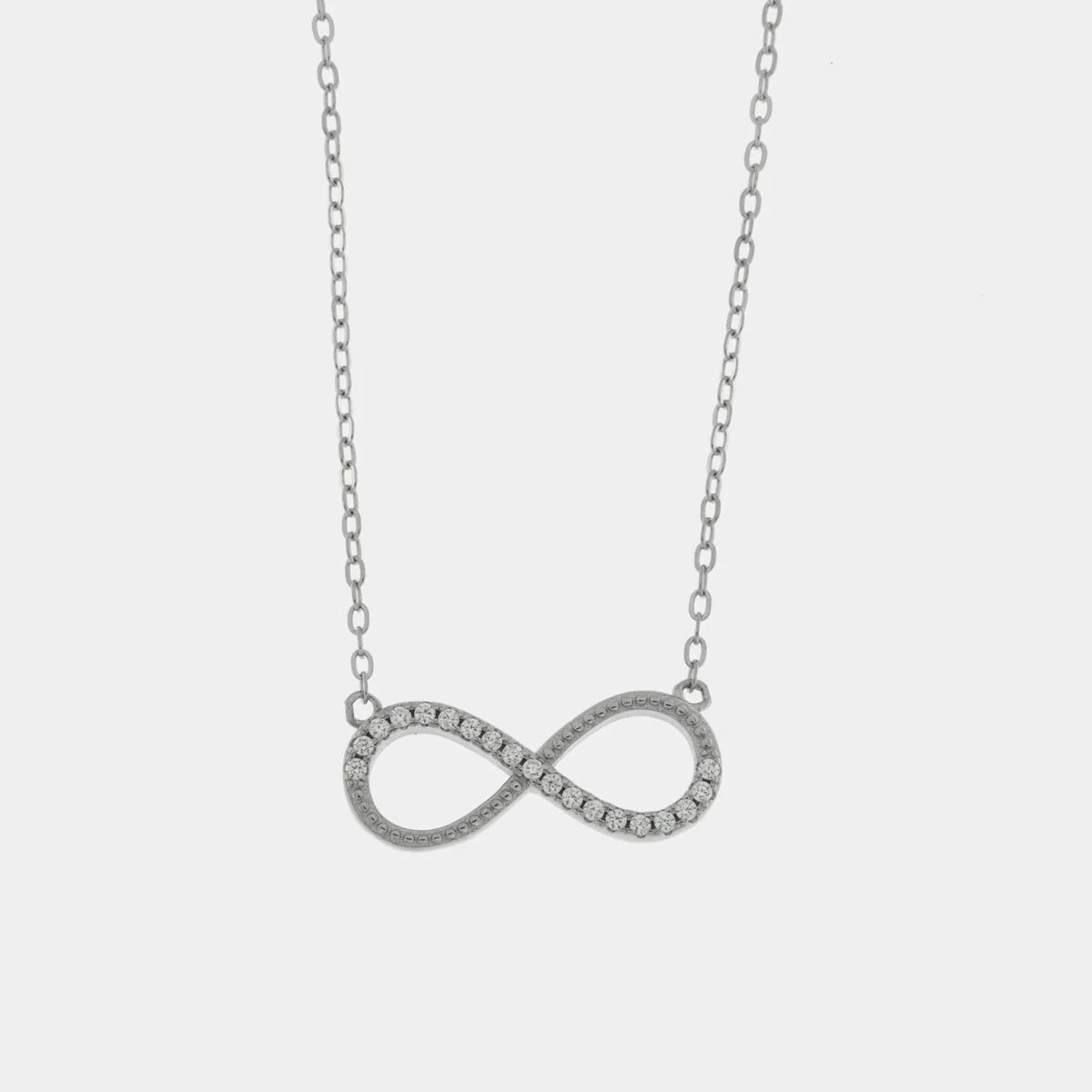 Collana in Argento simbolo infinito con zirconi  | Rohome