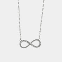 Collana in Argento simbolo infinito con zirconi  | Rohome